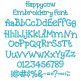 Happy Cow Embroidery Font | Machine Embroidery Designs by JuJu