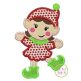 Happy Elf Girl Applique | Machine Embroidery Designs by JuJu
