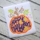 Happy Halloween Pumpkin Applique | Machine Embroidery Designs by JuJu