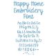 Happy Home Font Digital Embroidery Machine Designs by JuJu