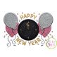 Happy New Year Clock Applique | Machine Embroidery Designs by JuJu
