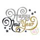 Happy New Year Swirl Embroidery | Machine Embroidery Designs by JuJu