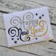 Happy New Year Swirl Embroidery | Machine Embroidery Designs by JuJu