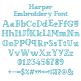 Harper Embroidery Font | Machine Embroidery Designs by JuJu