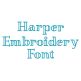 Harper Embroidery Font | Machine Embroidery Designs by JuJu