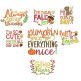 Fall Autumn Harvest Sayings Word Art Machine Embroidery Designs by JuJu
