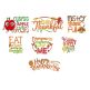 Fall Autumn Harvest Sayings Word Art Machine Embroidery Designs by JuJu
