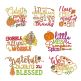 Fall Autumn Harvest Sayings Word Art Machine Embroidery Designs by JuJu
