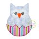 Hatching Owl Bean Stitch Applique | Machine Embroidery Designs by JuJu