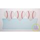 Heart Baseball Trio Banner Sketch Embroidery Design | Machine Embroidery Designs by JuJu