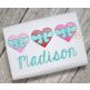 Heart Big Bow Trio Sketch | Machine Embroidery Designs by JuJu
