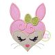 Heart Bunny Face Applique | Machine Embroidery Designs by JuJu