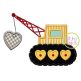Heart Crane Applique | Machine Embroidery Designs by JuJu