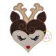 Heart Deer Face Applique | Machine Embroidery Designs by JuJu