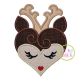 Heart Deer Face Applique | Machine Embroidery Designs by JuJu