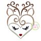 Heart Deer Face Embroidery | Machine Embroidery Designs by JuJu