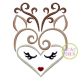 Heart Deer Face Embroidery | Machine Embroidery Designs by JuJu