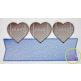 Heart Football Trio Banner Sketch | Machine Embroidery Designs by JuJu