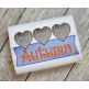 Heart Football Trio Banner Sketch | Machine Embroidery Designs by JuJu