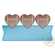 Heart Football Trio Banner Sketch | Machine Embroidery Designs by JuJu