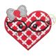 Heart Glasses Girl Applique | Machine Embroidery Designs by JuJu