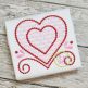 Heart Kiss Motif Embroidery Design | Machine Embroidery Designs by JuJu