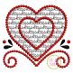Heart Kiss Motif Embroidery Design | Machine Embroidery Designs by JuJu