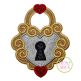 Heart Lock Applique | Machine Embroidery Designs by JuJu