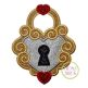 Heart Lock Applique | Machine Embroidery Designs by JuJu