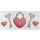 Heart Lock and Keys Sketch | Machine Embroidery Designs by JuJu