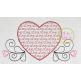 Heart Love Motif Embroidery Design | Machine Embroidery Designs by JuJu