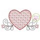 Heart Love Motif Embroidery Design | Machine Embroidery Designs by JuJu
