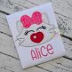 Heart Nose Kitty Girl Applique | Machine Embroidery Designs by JuJu
