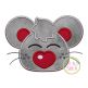 Heart Nose Mouse Boy Applique | Machine Embroidery Designs by JuJu