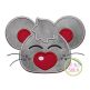 Heart Nose Mouse Boy Applique | Machine Embroidery Designs by JuJu