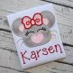 Heart Nose Mouse Girl Applique | Machine Embroidery Designs by JuJu