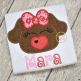 Heart Nose Puppy Girl Applique | Machine Embroidery Designs by JuJu