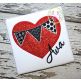 Heart Pennant Applique | Machine Embroidery Designs by JuJu