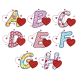 I Love Applique Alphabet Hearts Applique Machine Embroidery Designs by JuJu 