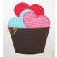 Hearts Barrel Pennant Applique | Machine Embroidery Designs by JuJu