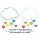 Heart Showers ZigZag and Bean Stitch Applique | Machine Embroidery Designs by JuJu