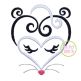 Heart Skunk Face Embroidery | Machine Embroidery Designs by JuJu