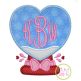 Heart Snow Globe Applique Design | Machine Embroidery Designs by JuJu