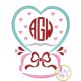 Heart Snow Globe Embroidery Design | Machine Embroidery Designs by JuJu