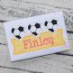 Heart Soccer Ball Trio Banner Applique Design | Machine Embroidery Designs by JuJu