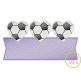 Heart Soccer Ball Trio Banner Sketch | Machine Embroidery Designs by JuJu