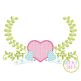 Heart Swag Motif Embroidery | Machine Embroidery Designs by JuJu