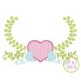 Heart Swag Motif Embroidery | Machine Embroidery Designs by JuJu