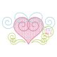 Heart Swirly Bow Motif Embroidery | Machine Embroidery Designs by JuJu