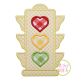 Heart Traffic Light Applique | Machine Embroidery Designs by JuJu